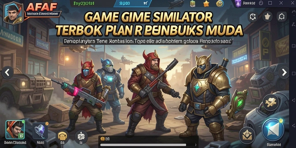 Tampilan gameplay AFAF yang menarik dengan elemen Tycoon.