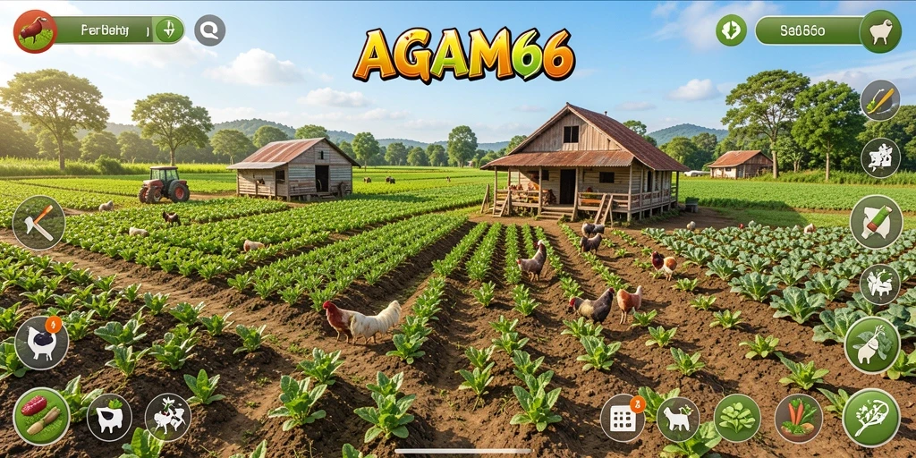 Tampilan gameplay AGAM66 yang menggoda dalam bertani.