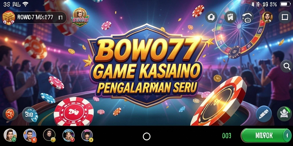 Tampilan gameplay menarik dari aplikasi BOWO77 yang membawa suasana kasino langsung ke tangan Anda.