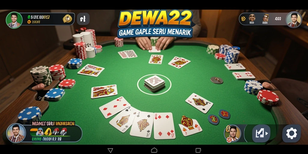 Tampilan gameplay Gaple yang menarik di DEWA22.