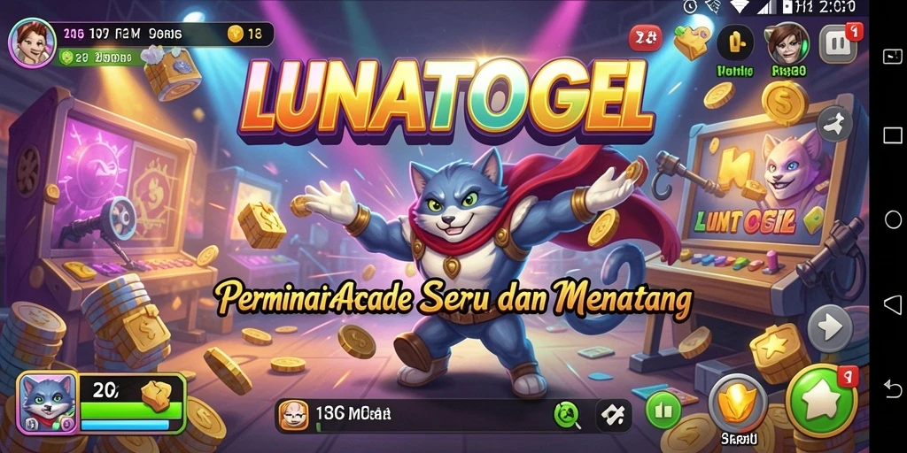 Tampilan gameplay LUNATOGEL yang menegangkan dan menyenangkan.